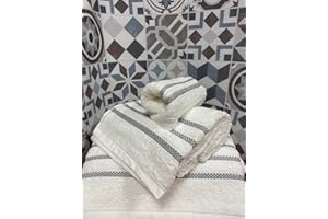 DONATELLA Juego 3 Piezas Toalla Barra Bolsa - Blanco, Juego 3 Piezas