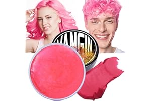 MRCUVARYAS Tinte temporal para el pelo, color rosa rojo, tono de pelo para hombres y mujeres, Pomada de peinado natural, cera para fiestas, cosplay y Halloween, Navidad, crema temporal para tinte de pelo (100 g