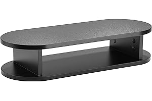 RICOO Supporto Monitor PC FS0116 Rialzo scrivania schermo piatto Piedistallo da tavolo per Laptop & Portatile Base Stand 60 x 24 x 13 cm Nero