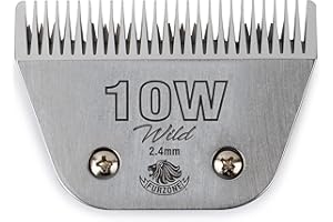 Furzone Lame de Rechange pour Chien - Taille 10W Lame large de 3/32", fabriquée en acier japonais très résistant, compatible avec la plupart des tondeuses Andis, Oster, Wahl A5