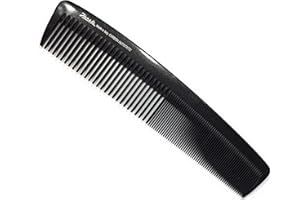 Jäneke duży damski grzebień 55800 Carbon grzebień 22,5 cm (antystatyczny) grzebień do włosów drobne i szerokie uzębienie (800)