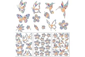 Ezydka 36 Pezzis Adesivo per Finestre di Uccello, Anti-Collisione Adesivi, Adesivi di Uccelli per Finestre, PVC Adesivi per Uccelli, Decalcomanie per Finestre per Ufficio Soggiorno