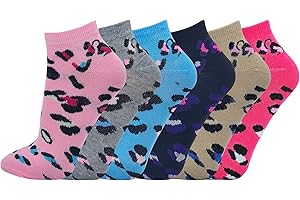 SOCK-TEC Ladies Trainer Ankle Socks 6 Pairs Womens Funky Colourful Everyday Casual Athletic Sports Wear Size 4-6.5