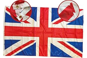NWFlags Outdoor Heavy Union Jack Flag 5ft x 3ft 110d Knitted Polyester Suitable for Flagpoles