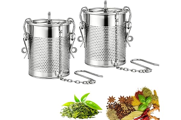 FuYelng 2 stycken rostfria kryddsil för tillagning med krok 450 ml