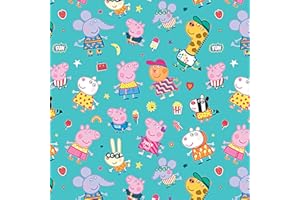 DANILO PROMOTIONS LIMITED Peppa Pig Wrapping Paper, Peppa Pig 2 Sheet 2 Tag Wrapping Paper, Birthday Wrapping Paper