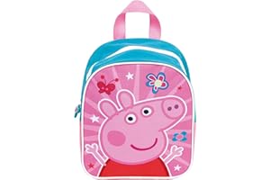Superdiver Mochila infantil Licencia Oficial para el colegio y la guardería - 24x20x10 cm - con asas acolchadas - Ideal para niños y niñas (Peppa Pig)