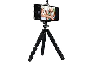 Rollei Selfie Mini Tripod for Digital Cams, ActionCams and Smartphones with Maximum Load: 1.2 kg - Black