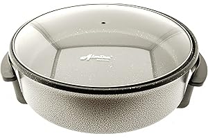 ‎COFI 1453 Elektrische Ceramic Pizzapfanne Partypfanne 42x9cm Antihaft Beschichtet 1500 Watt
