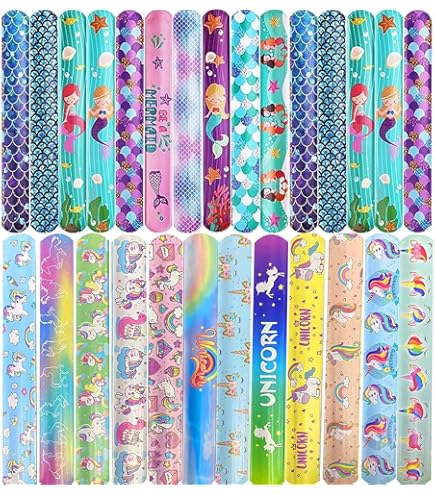 Yisscen 48 Pezzi Slap Braccialetti, Halloween Slap Braccialetti Snap - Foto 7