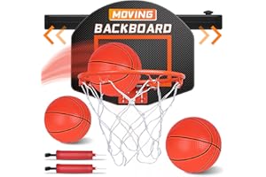DX DA XIN Giochi di Mini Canestro Basket Bambini da Camera - Movimento Basket 3 Giocattolo Basket 2 Pompa Regalo Giocattolo Interno Giardino per Bambini 6 7 8 9 Anni