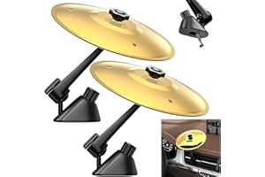 SHENGRUILI 2PCS Car Crash Becken,Autounfall cymbals,Drum Cymbals für Auto,Auto Vehicles Inneneinrichtung,Mini Trommel Becken für Auto,Autounfall Schlagzeug Musikinstrumente Ornamente FürAlle Arten Von Fahrzeuge