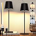 Liyabber 2 Pack Cordless Table Lamp,Portable LED Desk Lamp, 5600mAh Battery Operated, 3 Color Stepless Dimming Up, for Restaurant/Bedroom/Bars/Outdoor Party/Camping/Coffee Shop Night Light (Black)