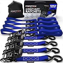 Cinghie A Cricchetto Fortem - Set Da 4, 3.05m, Portata 2362kg, Per Trasporto