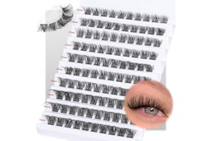 Goddvenus Cluster Lashes D Curl Individual Lashes, 100pcs Lashes Individual Cluster Russian Eyelash Extensions DIY Eyelashes Extension