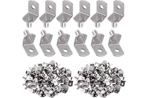 Swpeet 60 stycken L-hyllpennor, 6 mm silverstöd med hål, förkromat stål, hyllstift, hållare, skåpklämmor, hållare för hylla