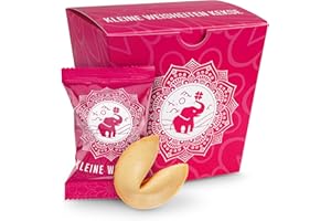 SCHÖNE GÜTER Ciasteczka na szczęście, małe mądrości, 9 sztuk, ciasteczka na szczęście, cytaty, konfucjusz, powiedzenia, mądrości na każdy dzień, Fortune, ciasteczka na szczęście, różowe, różowe