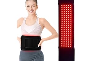 ‎TRAYVESPACE Rotlichtlampe Gürtel, 660nm & 850nm LED Red Light Therapy, 105LEDs Rotlichtlampe Infrarotlampe mit Timer, Flexibles Tragbares Wickelpolster, Tiefentherapie für Rücken Schulter Gelenke