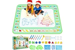 ASSARK Toddler Toys for 2 3 4 5 Year Old Boys Girls,Water Doodle Mat Drawing Mat with 6 Magic Pens & 1 Storage Bag,Toys for Infant Kids Christmas Birthday Gifts Present Early Education