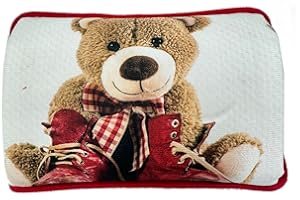 VITBEL Borsa Acqua Calda Elettrica 500W con Morbida Fodera in Peluche, Temperatura Massima 75°C, Ideale come Scaldamani e Scaldapiedi, per Alleviare Dolori Muscolari, Dorsali e Mestruali (ORSO1)