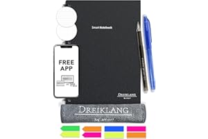 Dreiklang - be smart® Carnet numérique réutilisable A4 – Bloc-notes tout-en-un avec grille de points et pages lignées et planificateur supplémentaire pour liste de choses à faire, calendrier – avec
