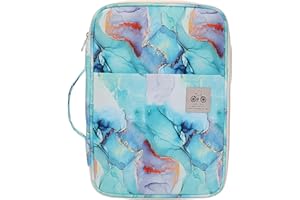 JAKAGO Waterproof A4 Portfolio Folder,Business Document Holder,Travel Organizer Multifunctional Zippered Case for Holiday Travel/Working Daily Use