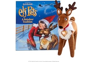 THE ELF ON THE SHELF Elf on the Shelf Elf Pets A Reindeer Tradition Storybook and Plush Toy Set, Beautifully Illustrated Kids Toys with Golden Heart Charm | Ideal for Boys Toys, Girls Toys Age 3 and older