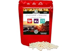 NAKURU | Lithothame + Spiruline | Gamme Équilibre | Fabriqué en France | "La Puissance des Algues !" | (90 Gélules Végétales de 475mg / Poids Net: 42,75g)