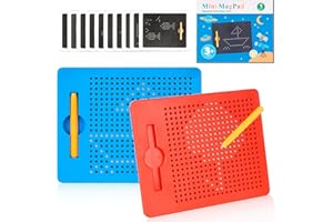 SWEETONE Tableaux à Dessin Magnétiques, 2 Pcs Tablette Magnétique Enfant, Planche à Dessin Magnétique Ardoise Magique Avec Billes et Stylo pour Enfant Jouet Educatif Cadeau