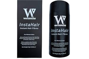 WATERMANS InstaHair Best Hair Building Fibers Dark Brown 23g - Włókna do włosów dla mężczyzn i kobiet, korektor na wypadanie włosów