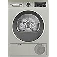 Bosch Series 4 Heat Pump Tumble Dryer 9 kg Silver inox, Auto Dry, LCD, push-button WQG2410XGC, 1 Year Manufacturer Warranty