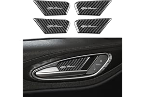 HENGYUESHANG 4PCS Door Bowl Decal Sticker Carbon Fiber Trim Compatible with Alfa Romeo Giulia Stelvio 2017 2018 2019 Accessories