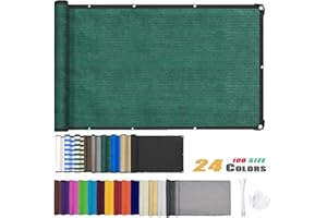 ZHHAN Balkon Sichtschutz Wind- und UV-Schutz Balkon Sichtschutz für Terrasse, Hinterhof, Terrasse, Balkon inkl. Kabelbinder 8 Tage Lieferzeit 9 Farben 48 Größen(0.6x7m,Grün)