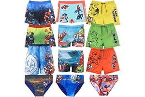 Characters Cartoons Marvel Avengers - Bambino - Costume da Bagno Pantaloncino Boxer Slip Parigamba Mare Piscina - Primavera Estate - Licenza Ufficiale