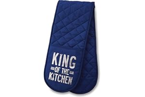 Sterling Sports®DOUBLE OVEN GLOVES MITT 100% COTTON FLORAL NOVELTY KITCHEN COOKING New Range BBQ (King of The Kitchen)