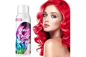 AFDEAL Spray de Coloration Temporaire Rouge pour Enfants et Adultes, Spray de Coloration Lavable pour Accessoires, Fête, Halloween, Noël (100ML, Spray Rouge)