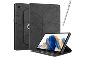 Netany Funda para Samsung Galaxy Tab A8 10.5-Pulgada 2021 (Sm-X200 / X205 / X207) con lápiz Capacitivo, Piel sintética con Tapa función Atril Soporte para lápiz Funda [Auto-Reposo/Activación] - Negro