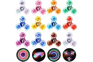 Gigilli Fidget Spinners 12 Pack, Bomboniere per feste LED Light Up Bulk Fidget Spinners, Regalo di San Valentino Bambini Fidget Toy Goodie Bag Stuffers, Glow in The Dark Forniture per feste