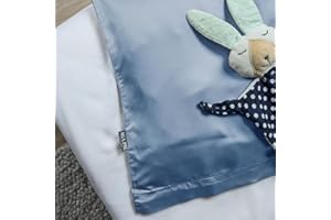 ‎AGA.PIE AGAPIE Bamboo Lyocell Children's Pillowcase 60 x 40 cm - Blue, 100% Organic Oeko-Tex 100, for Allergy Sufferers, Antibacterial, All-Year Bed Linen, Breathable, Odour-Inhibiting, Especially Gentle