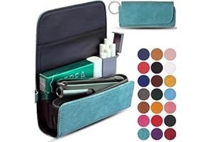 E-SMOQ Tasche für IQOS ILUMA & ILUMA i – Hülle kompatibel mit IQOS Zubehör, praktisches Etui für TEREA Tabak Sticks, Mini Aschenbecher oder Stickzieher (turkis)