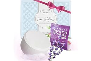 WALTZ 7 Coffret d’aromathérapie pour la relaxation, avec bombes de douche à la lavande, parfum naturel à la lavande contre l'insomnie et le stress, idée cadeau