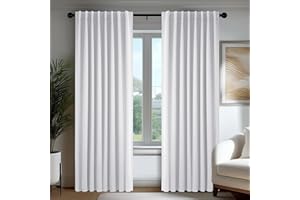 Deconovo Tende Oscuranti per Interni 140x240 cm, 2 Pezzi, Grigio Perla - Termiche Isolanti e Moderne con 3 Modi di Montaggio - Ideali per Finestre Camera da Letto e Soggiorno