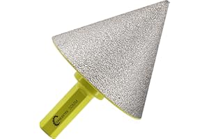Diamond Beveling Chamfer Bits 50mm SANLEETEK Cone Tile Bits with Hex Shank for Shaping Enlarging Grinding Existing Holes in Tile Porcelain Ceramic Granite Marble