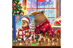 KOMICO Capybara Christmas Advent Calendar 2025 – 24 Days 3D Countdown Calendar with 24 Cute Cartoon Capybara Toys Dolls, Fun Xmas Gift Idea