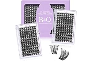 ‎B&QAUGEN Wimpern Einzeln 208 PCS B&Q DIY Lash Clusters für Anfänger Wiederverwendbare Wimpernbüschel Einzelwimpern für Wimpernverlängerung zu Hause Individual Lashes Wimpern Extension(D-8-16MIX,B05+B05)