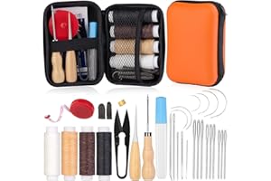 Benlay Kit de Couture Complet, Set de Reparation Cuir Complet Premium Couture Accessoires Aiguilles de Couture avec Sac de rangement pour la Maison, Les Voyages et Les Urgences
