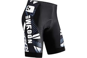 NOOYME Męskie spodnie rowerowe, oddychające, męskie, Advanced 6D, wyściełane spodnie rowerowe, męskie, krótkie, elastyczne, amortyzujące wstrząsy, męskie spodnie rowerowe, wyściełane, szybkoschnące