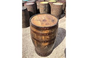 Cheeky Chicks Bar Table Recycled Solid Oak JD Whisky Barrel Pub Table Patio Table