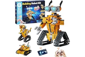Sillbird Kit de Construction Robot avec Télécommande Cadeaux pour Garçons 8-12ans, Set Robotique Technique à Programmer Jouets d'Anniversaire Enfants Adolescents-Modèle 3 en 1 à Construire avec 468PCS