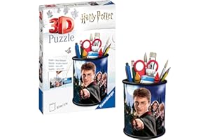 Ravensburger - Puzzle 3D Pot à Crayons - Harry Potter - A partir de 6 Ans - 54 pièces numérotées à Assembler sans Colle - Accessoires Inclus - Hauteur 9,5 cm - 11154